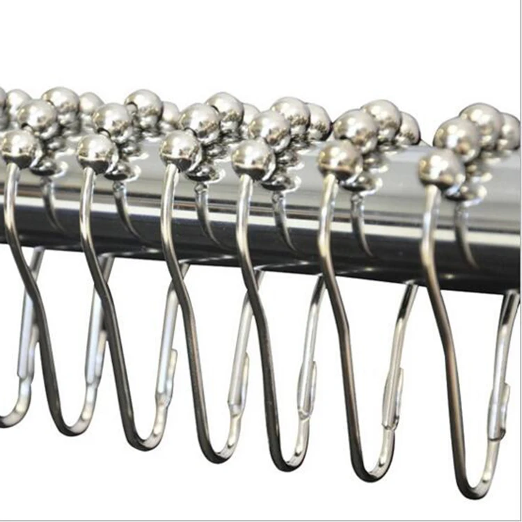 

High Quality Foot Shaped Ring Rings Design Metal Roll Shower Curtain Hooks, Per customers' request