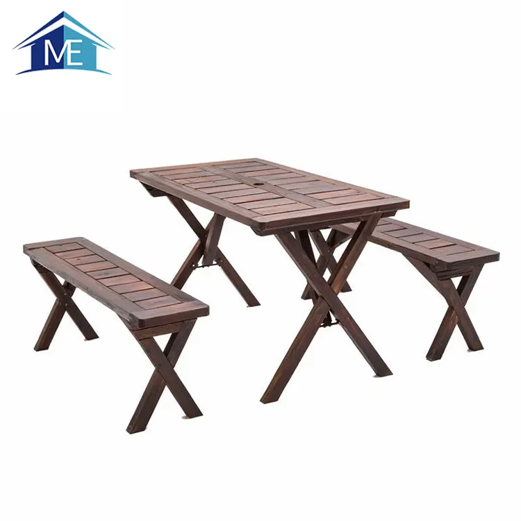 Outdoor Camping Simple Solid Wood Leisure Garden Folding Tables And