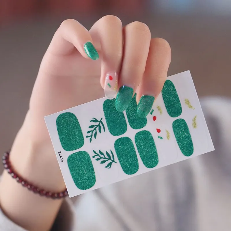 Fabriksleveranser skräddarsydd design nagellack Gel Polish Nail Sticker
