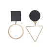 2019 Fashion Asymmetrical Earrings Asymmetrical Triangular Circular Combination Earrings Geometric Earrings