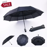 

Windproof Automatic 3Folding Umbrella double canopy wholesale travel umbrella