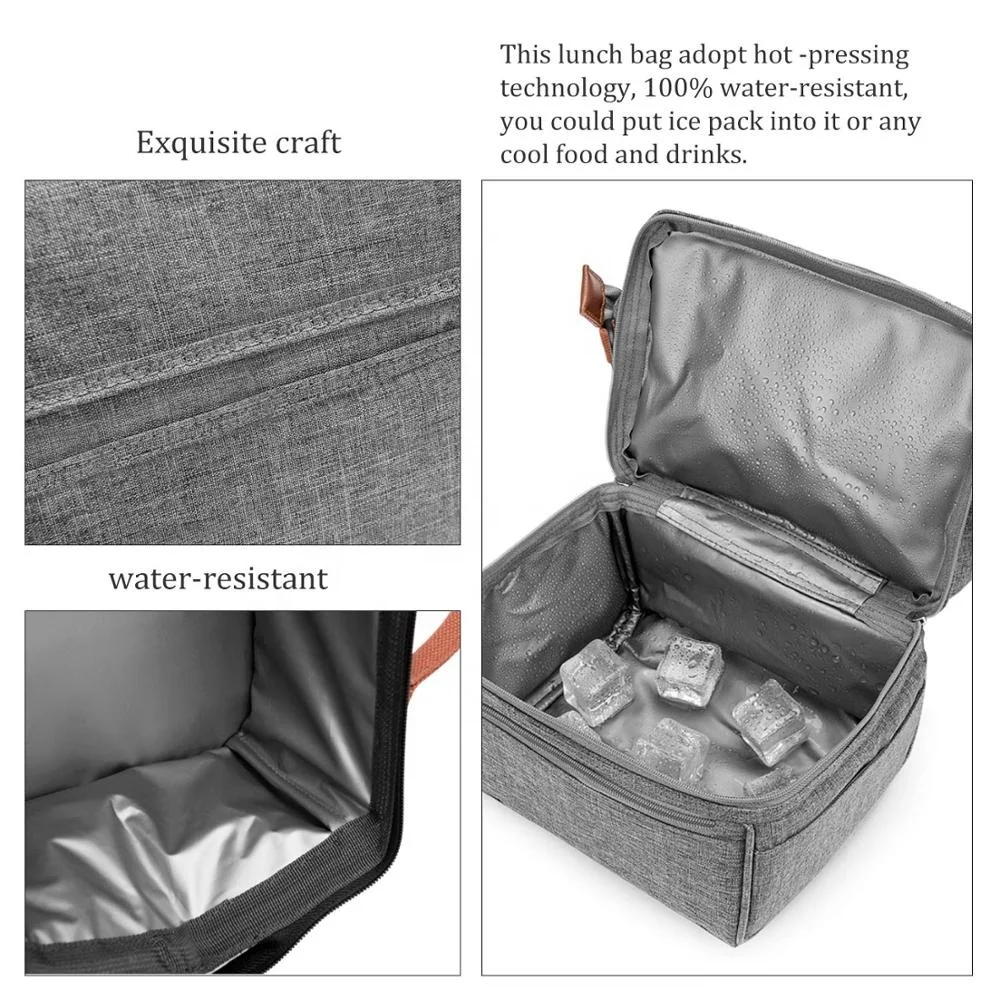 
Lokass Amazon Double-deck Insulated Lunch Tote Cooler Bag Double Decker Cooler Lunch Bag for Women With Shoulder strap 