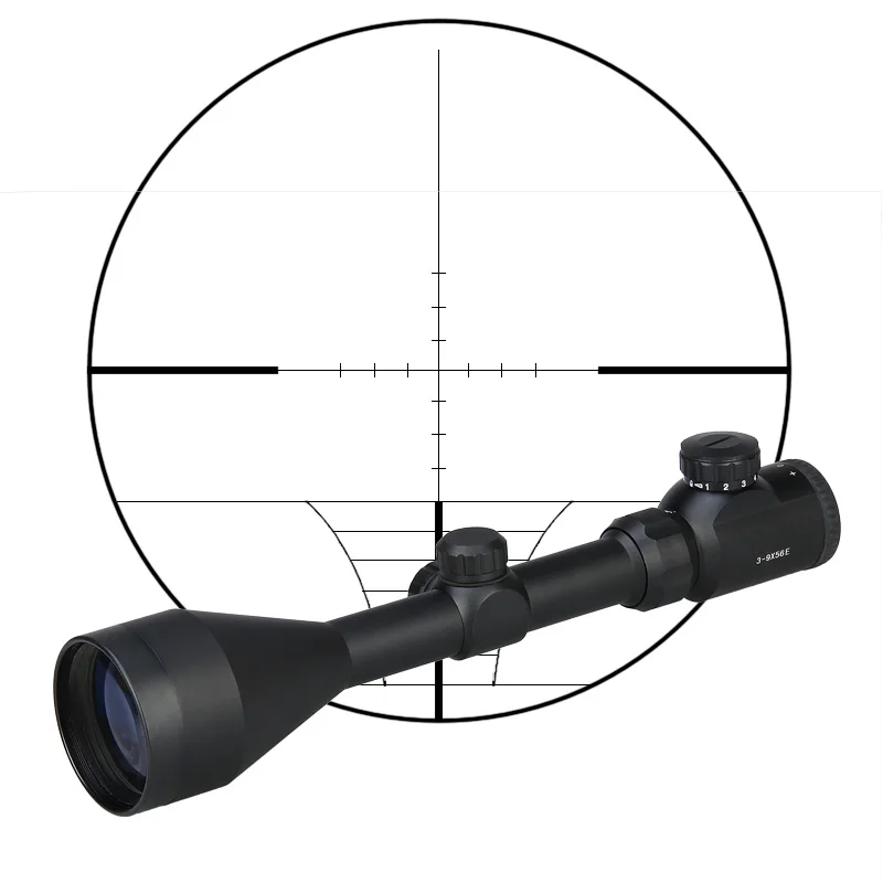 

Optical shooting instrument 3-9x56E R14 boat shape reticle rifle scope aiming sight hunting telescope GZ1-0195