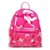 Lightweight new fashion pvc school book bag 2 zipper opening front pocket clear school bags transparent pvc backpack
