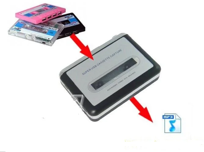 USB Cassette Capture Recorder Radio Player and Tape to PC Super Portable USB Cassette to MP3 Converter