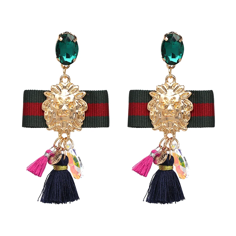 

Wholesale Beaded Jewelry Woman Silk Thread Boho Crystal Bohemian Tassel Earring, Picture