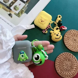 Oem logo silicone Little red riding hood Winnie-the-Pooh Monster university with Key chain for airpods case cover cartoon