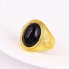 xuping jewelry wholesale china 24k gold plated jewelry oval shaped gemstone ring