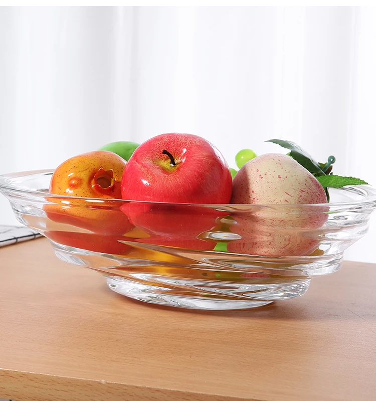 最好的质量透明水晶玻璃器皿盘子冰淇淋沙拉甜点水果玻璃碗