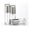 Packaging 30Ml Light Frosted Pink Serum Lotion Bottle Glass Cosmetic With Black Pump