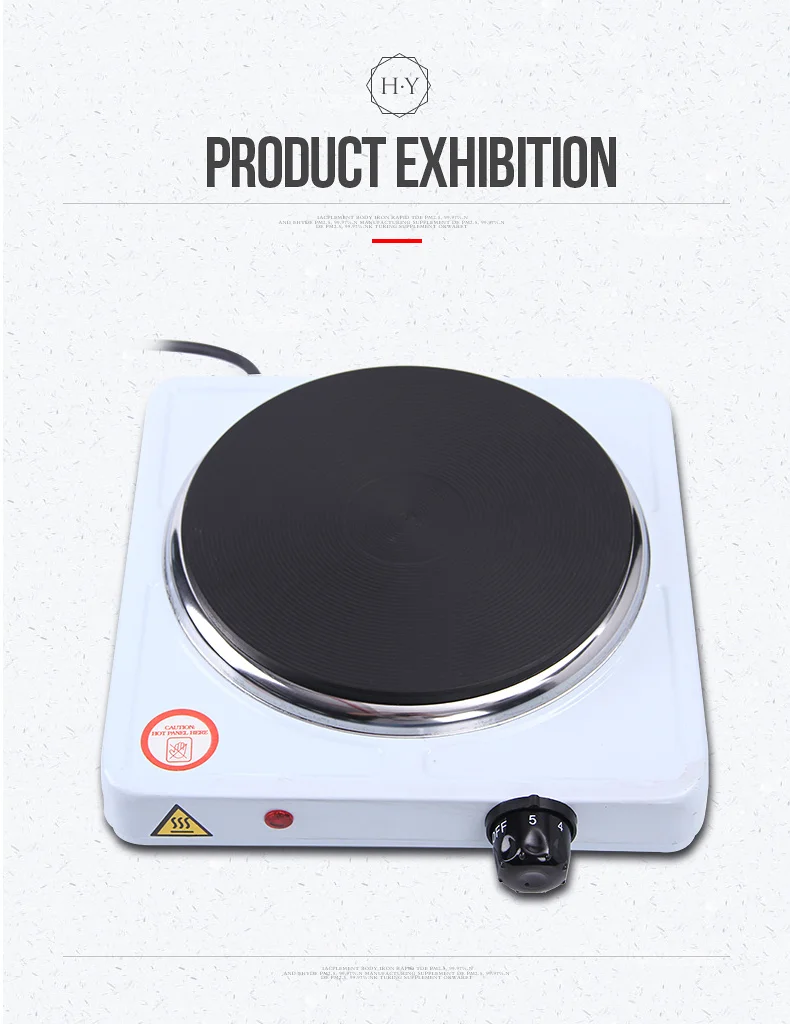 Single Hot Plate Black 1500watt Single Cast Iron Electric Burner