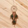 2018 New Arrival Peacock Feathers Wall Hanging Decoration Dream Catcher Handmade Lucky Car Dream Catcher