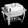 New 2 Pack of 8 Quart Stainless Steel Rectangular Chafing Dish Full Size
