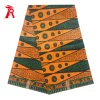 Adoratex orange background java african wax prints fabric