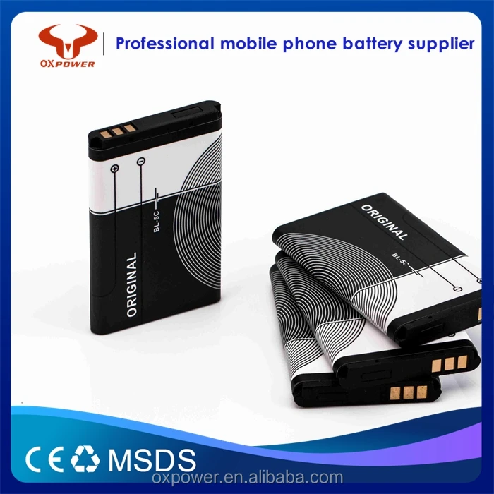 2016 professional hot sell battery factory cheapest price high capacity 1050mah BL-5C battery Mobile phone battery