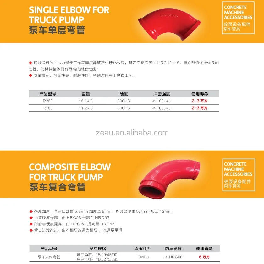 elbow for truck pump