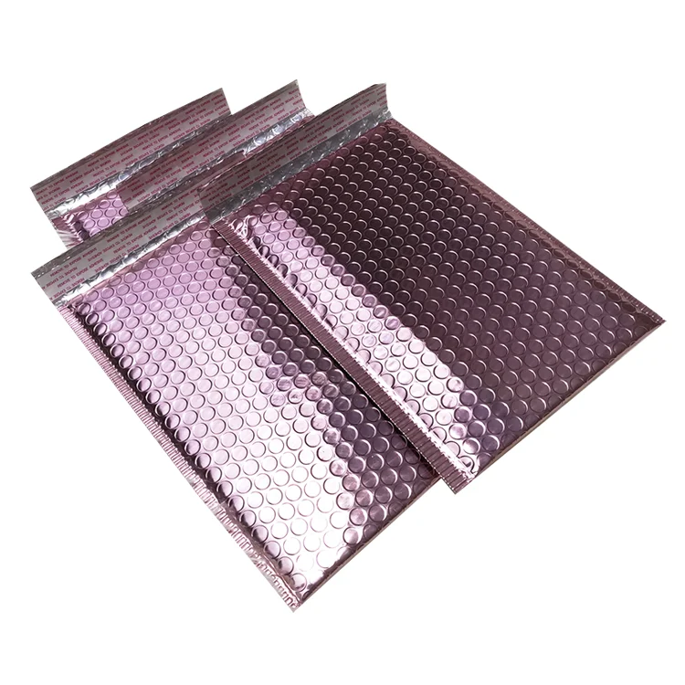 
Factory Wholesale Custom Printed pink Colored Plastic Bubble Mailing Bag Padded Envelope/Metallic Poly Bubble Mailer 