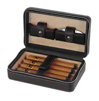 

Factory Wholesale Travel Leather Cuba Cigar Case with Zipper