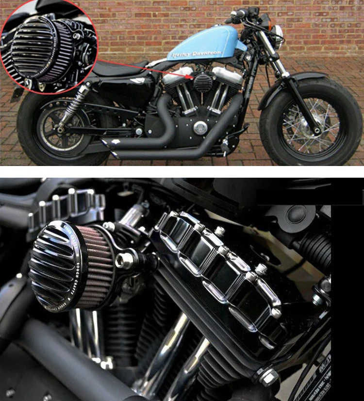 Hot Sale Air Cleaner Intake Filter System Black Motorcycle Air Clean