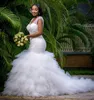 African Custom Made Formal Bridal Gowns Designs Lace Beading Mermaid Vestido De Casamento NW044 Wedding Dresses 2019