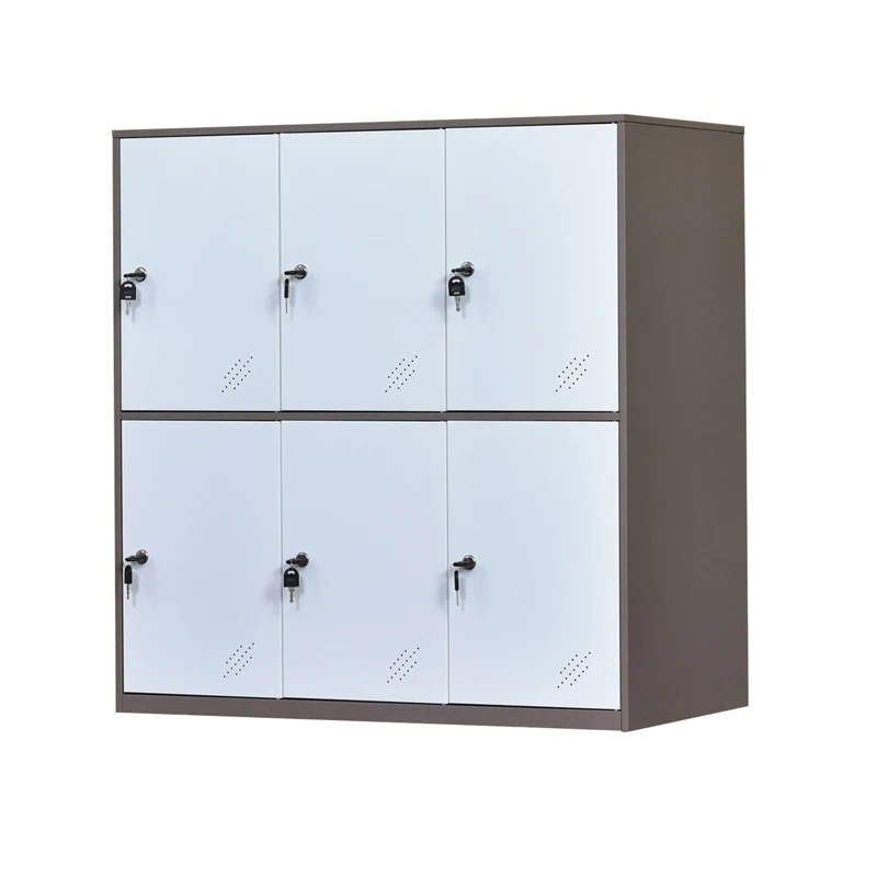 

Top Sale 6 Compartment Shoe Metal Locker with Lockable Doors