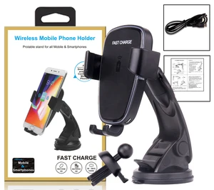 2 in 1 10W gravity car mount phone air vent holder wireless fast car charger for iphone 8 X Samsung S7 S8 note8