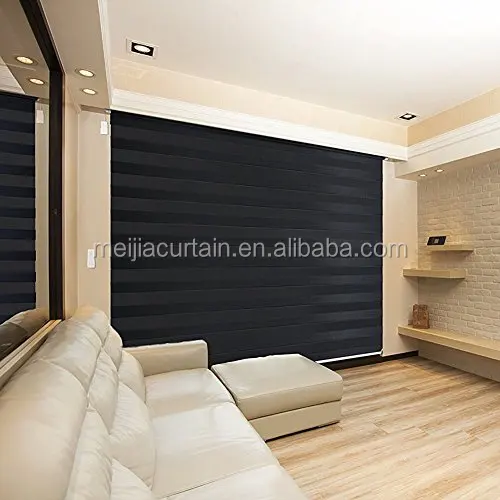 

European Style High Quality ZEBRA BLINDS Polyester Rainbow Series Zebra Curtain Blinds/Double Roller Blind, Customized