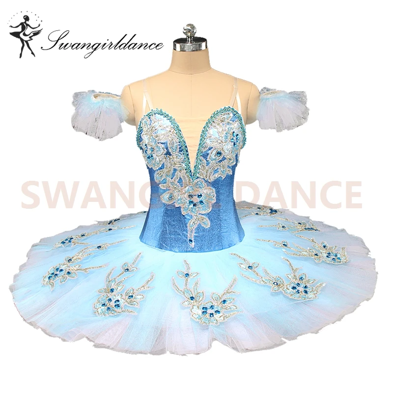 

BT9142 girls ballerina ballet pancake tutu blue bird professional classical ballet stage costumes, All colors