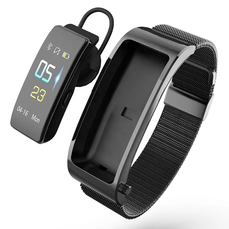 

Colorful Screen Sports Tracking Smart Bracelet Heart Rated Monitor watch with Separable Design Earphone