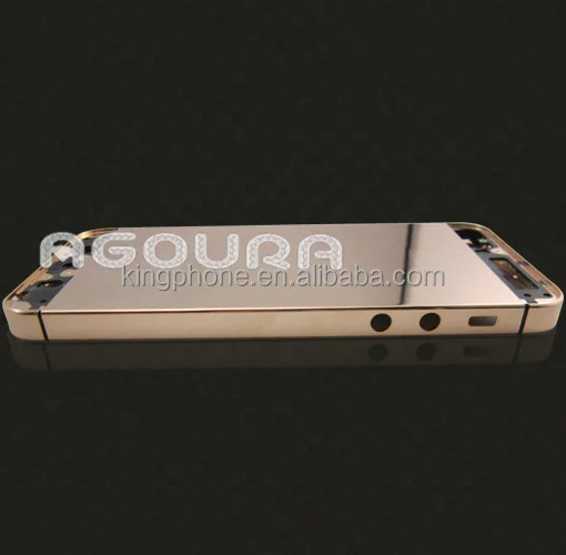 

New luxury small lattice rose gold back cover for iphone 5, rose gold housing