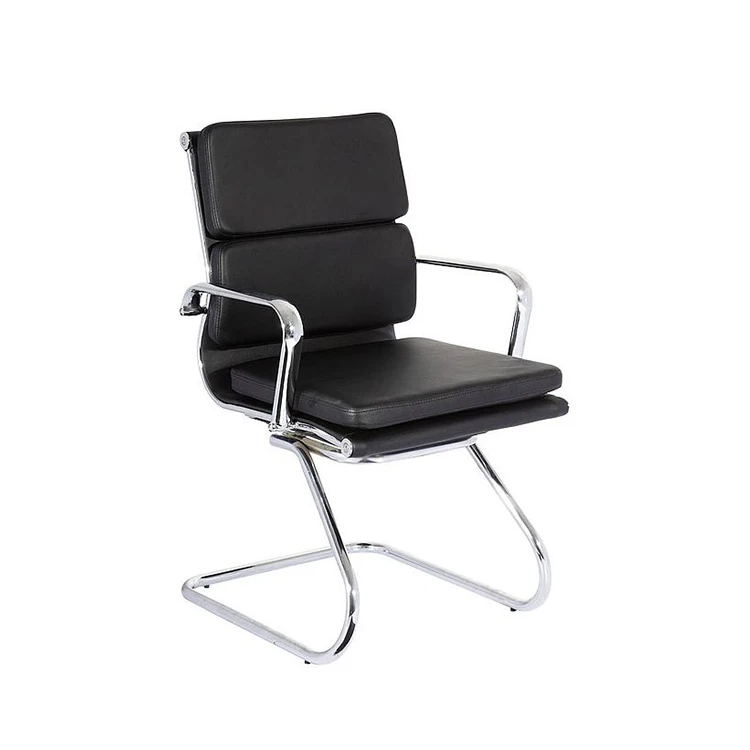 Low Back Black Leather Executive Conference Luxury Office Chair Without