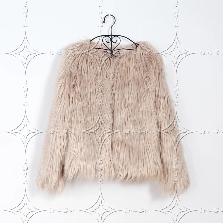 

Faux fur floating short coat female autumn and winter new women's jacket