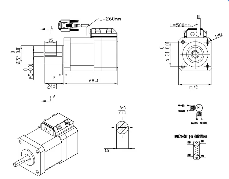 For textile machine parts  low cost closed loop step servo motor and driver