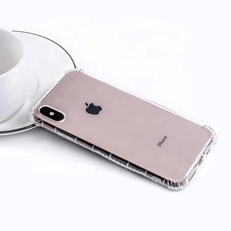 

High quality crystal clear soft tpu cell phone cover case for iphone x case transparent shockproof