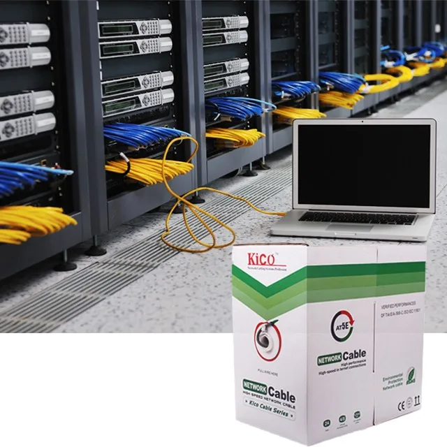 Kico Oem Cat5e Utp Fast Speed Pure Copper Network Cable Lan