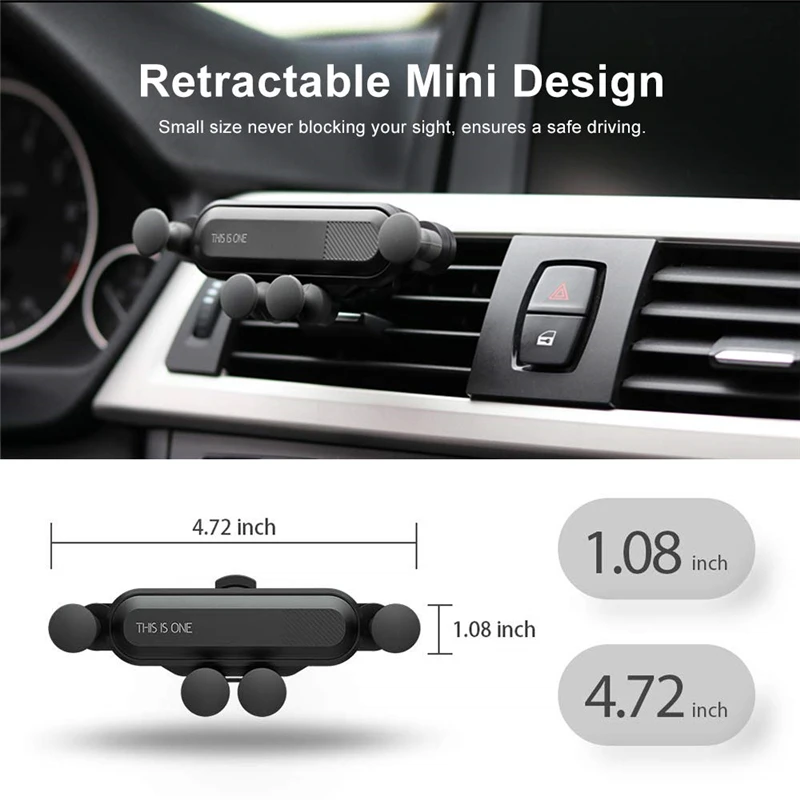 Car Phone Holder 360 Rotation Holder for Phone in Car Air Vent Mount Car Holder Stand for iPhone 7 8 XS Max For Xiaomi Universal