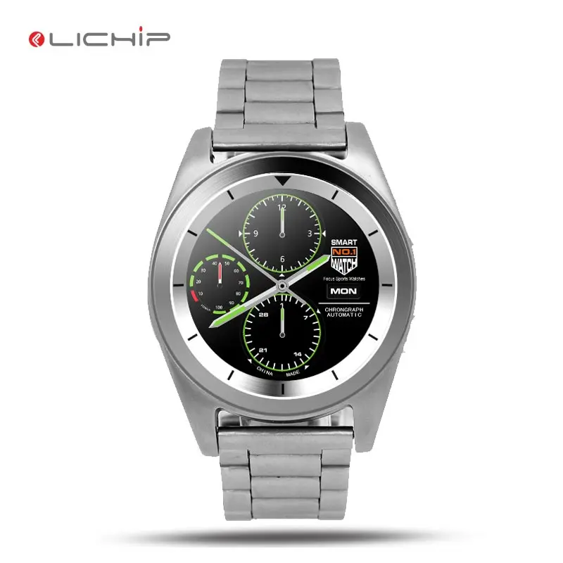LICHIP L-G6 smart watch with Gravity Sensor Heart Rate Sync Phonebook Stainless Steel pedometer