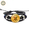 YWXS020 RDT Ebay Hot Magic Badge Multilayered Handmade Leather Wrap Knit Beaded Bracelet Time Jewel Beaded Bangles