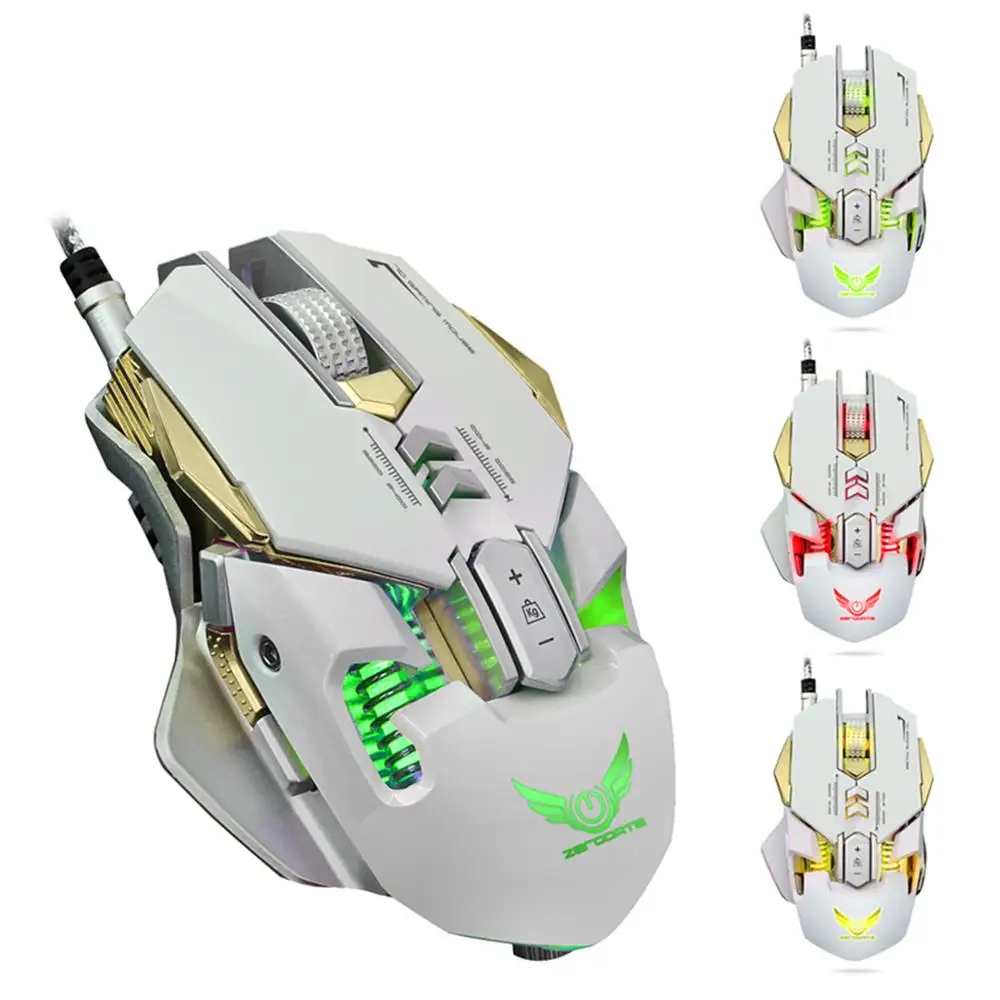 

Hot selling ZERODATE X300 OEM 3200DPI Wired Gaming Mouse, White,black