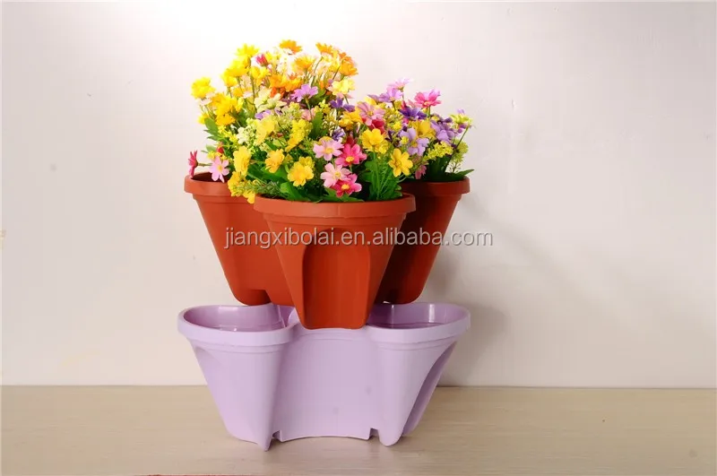 Hydroponic Vertical Plant Pot Stackable Cheap Plastic Flower Pot Buy