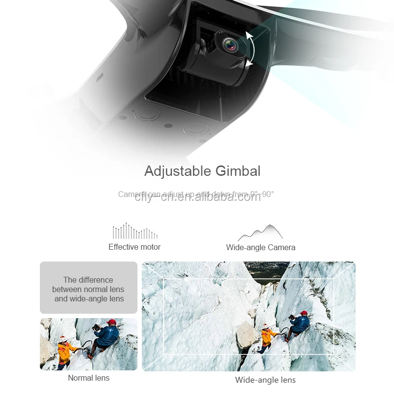 CFLYAI 2.4GHz RC Return Home auto return gps location long battery life 4k HD rc drones with cameras