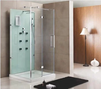 Square Transparent Tempered Glass Bathroom Shower Enclosure Portable