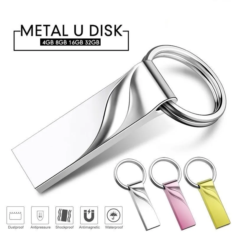 Cheap metal usb flash drive with key chain 8gb 16gb 32gb USB pen drive usb 2.0 stick - ANKUX.COM