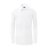 Pure Cotton Classic Color Long Sleeve Stylish Executive Solid Business Dress Casual White Shirts For Men