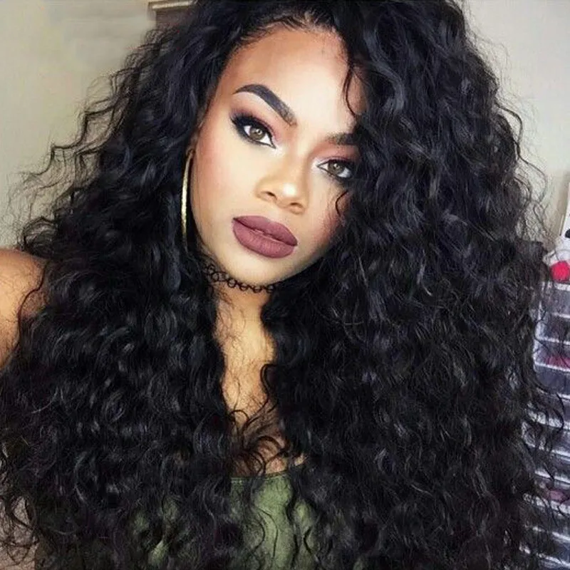 

250% High Density Glueless 360 Lace Frontal Wig Curly Human Hair Wigs for Black Women Brazilian Hair Pre Plucked Hairline
