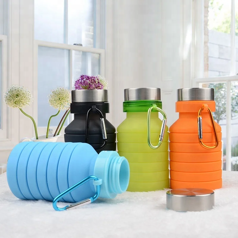 

Gift Item Silicone Foldable Water Bottle, Customized color