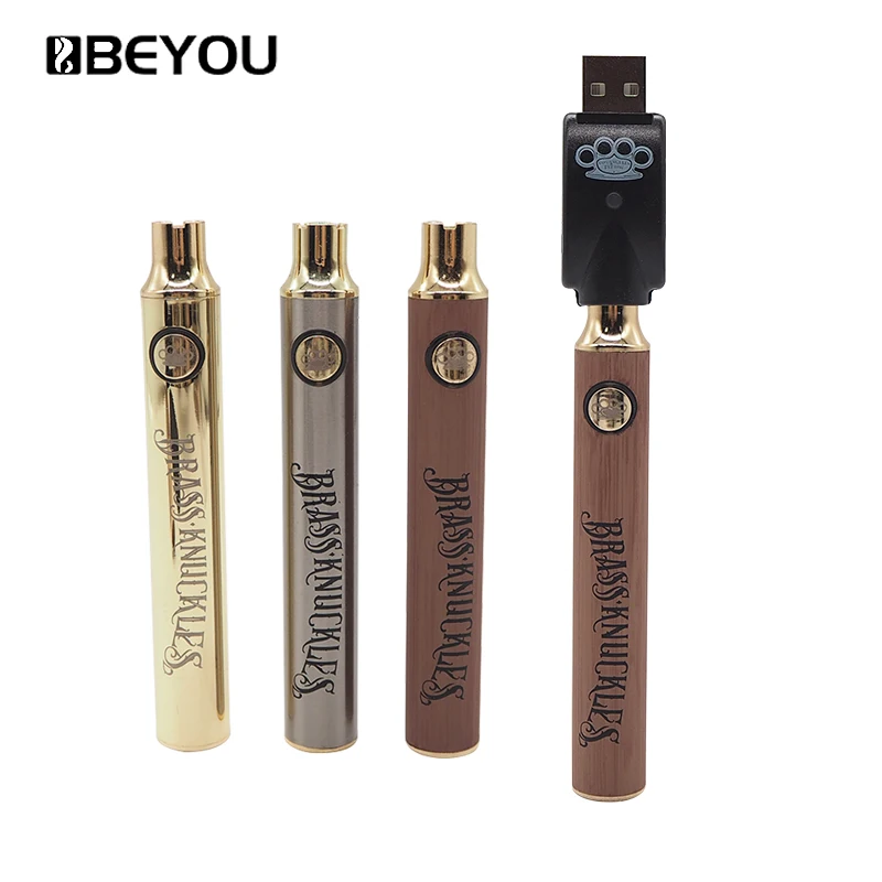 

Beyou E Cigarette Vape 510 Atomizer Base Adjustable 900mAh Vape Pen USB Charger Battery, Rose gold/gold/grey