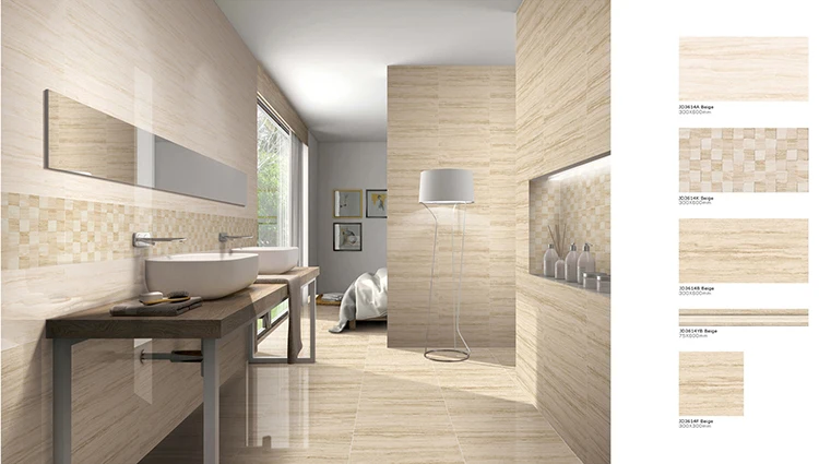 Diseño De Italia 30x60 Travertino Serie Cuarto De Baño De Cerámica