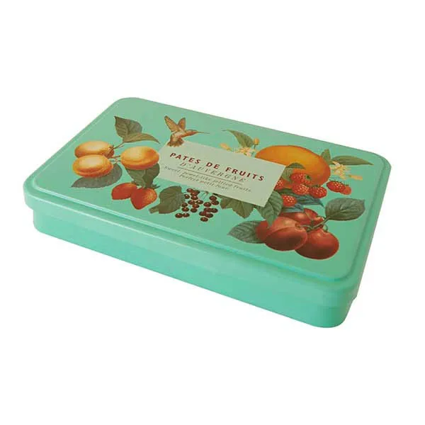 长方形大号金属罐带盖水果果冻甜盒包装