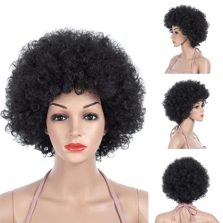 High Quality Afro Kinky Curly Half Short Curly For Black Women 100